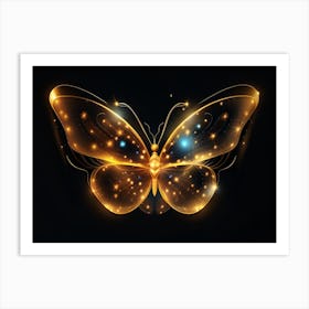 Golden Butterfly 61 Art Print