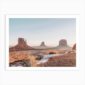 Winter In Monument Valley Art Print