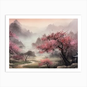 Asian Landscape Painting 15 Art Print