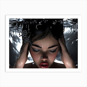 Woman Under Water Art Print