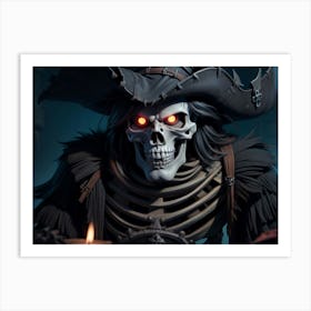 Skeleton Pirate Witch Art Print