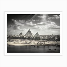 Black And White Photograph Of Cairo Egypt Art Print