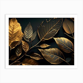 Golden Leaves Art Print