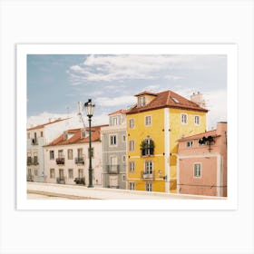 Pastel Homes In Lisbon Art Print