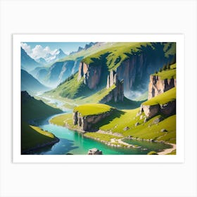 Valley In The Mountains Art Print