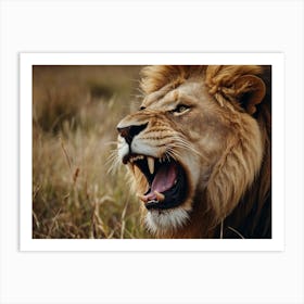 Lion Roaring 1 Art Print