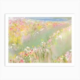 Wildflowers On The Beach Art Print