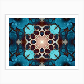 Sky Blue Indigo Pattern And Texture 3 Art Print