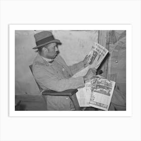 Pomp Hall, Negro Farmer, Reading Newspaper To Which He Subscribes, Creek County, Oklahoma, See General Art Print