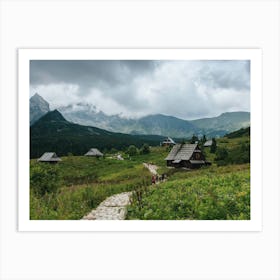 Village In The Mountains Art Print