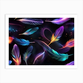 Colorful Feathers 12 Art Print