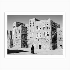 Woman walking the streets in Yemen Art Print