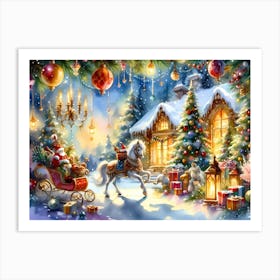 Christmas Scene Art Print