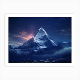 Mountain At Night Art Print