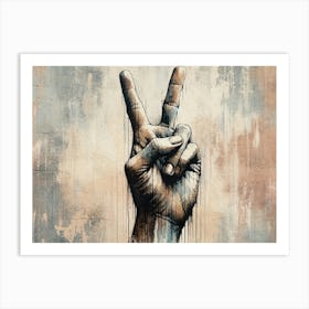 Victory Sign Art Print