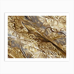 Gold Abstract Painting Art Print