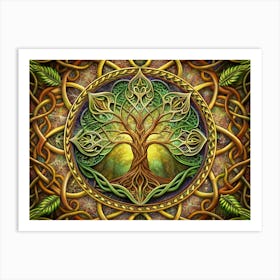 Celtic Tree Of Life Symbol Art Print