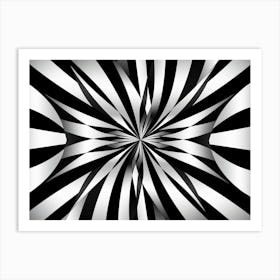 Illusion Abstract Black And White 1 Art Print