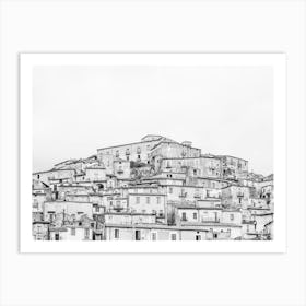 Italian Architecture In Morano Calabro In Calabria Art Print