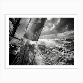 Stormy Sailboat Art Print