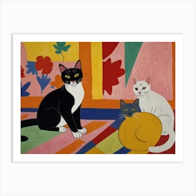 Three Cats 4 Art Print