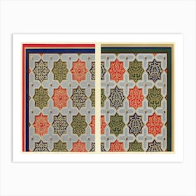 Arabic Art Pattern, Emile Prisses D’Avennes, La Decoration Arabe, Digitally Enhanced Lithograph From Own9 Art Print