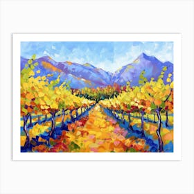 Vineyards In Autumn Art Print