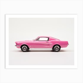 Toy Car 67 Ford Mustang Coupe Pink Art Print