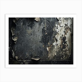 Abstract Background Composed Of Aged Weathered Wallpaper With A Retro Horror Vintage Aesthetic Fea Art Print