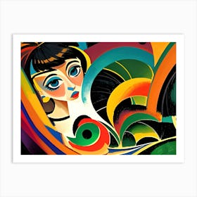 ABSTRACT GIRL ART Art Print