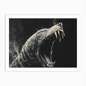 Wolf Roaring Art Print