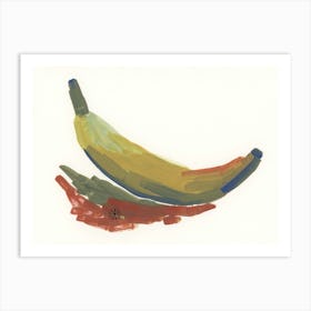 Minimal Lam Yellow Banana - minimal illustration banana still life kitchen cafe Art Print