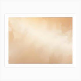 Abstract Beige Watercolor Wash Art Print