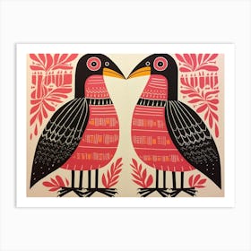 Toucan Folk Style Animal Illustration Art Print