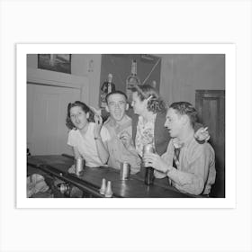 Youngsters In A Bar At Mogollon, New Mexico By Russell Lee Art Print