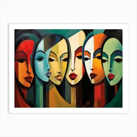 Women'S Faces 5 Art Print