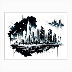 Cityscape Painting 12 Art Print