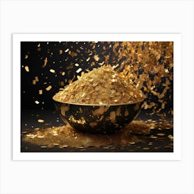 Gold Confetti 3 Art Print