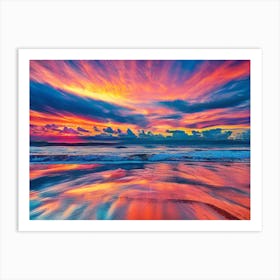 Sunset On The Beach 116 Art Print