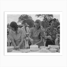 Cutting Cakes, Dinner Of All Day Community Sing, Pie Town, New Mexico By Russell Lee Art Print