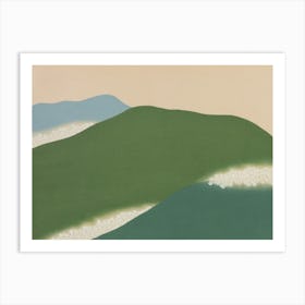 Island Floral Landscape Wall Art Print Art Print