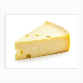 Cheese On A White Background 6 Art Print