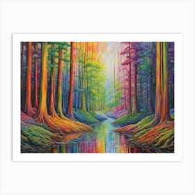 Rainbow Forest Art Print