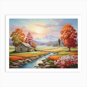 Autumn In The Valley 1 Art Print