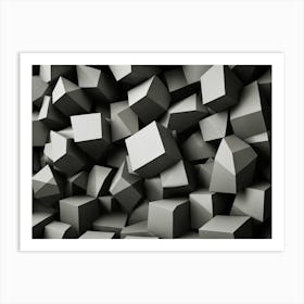 Abstract Cubes Art Print