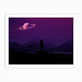 Planeta Neón Art Print