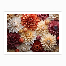 Paper Flower Wall Art Art Print