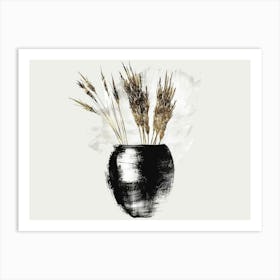 Black And White Vase 1 Art Print