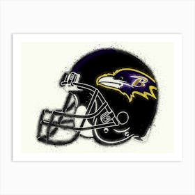 Baltimore Ravens Helmet Art Print