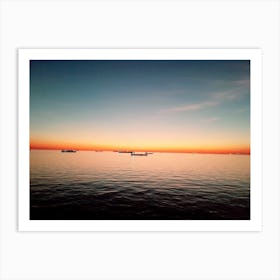 Sunset At Sea Art Print